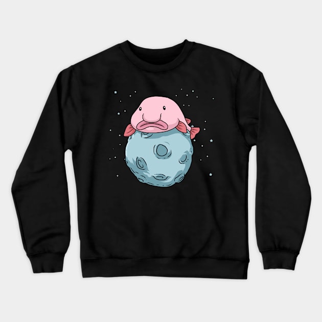 Funny Blobfish Gifts for as a gift idea for everyone who likes underwater animals and marine life. Pink Blobfish gifts. Crewneck Sweatshirt by PomegranatePower